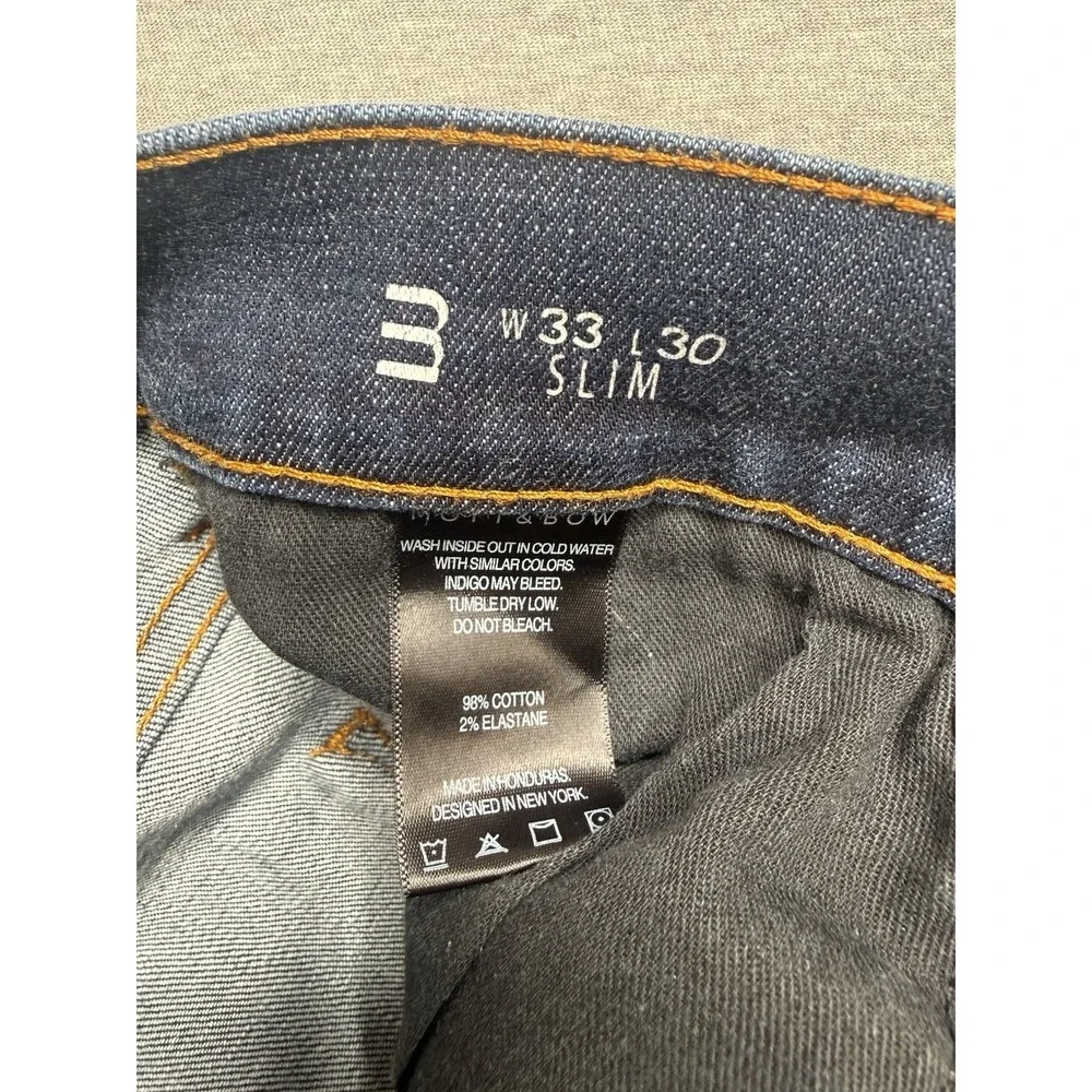Mott And Bow slim Jeans Mens fits 33x30 blue stretch lightweight